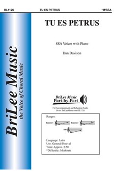 Tu Es Petrus by Davison Dan for SSA and Piano