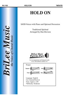 Hold On by Spirituals - Davison Dan - for SATB and Piano