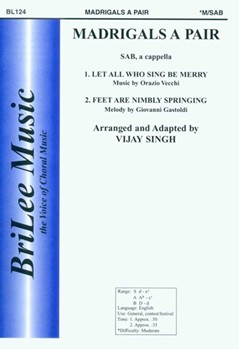 Madrigals A Pair by Singh Vijay - Singh Vijay - for SAB a cappella
