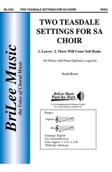 Two Teasdale Settings for SA Choir