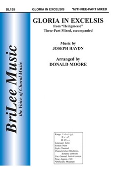 Gloria In Excelsis by Haydn Joseph - Moore Donald - for 3-Part Mixed