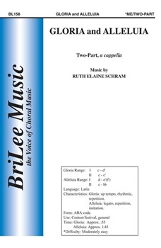 Gloria & Alleluia by Schram Ruth Elaine - Schram Ruth Elaine - for 2-Part
