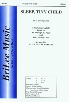 Sleep Tiny Child by - Schram Ruth Elaine - for SSA