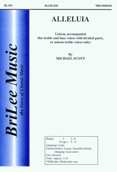 Alleluia by Scott for Unison