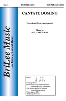 Cantate Domino by Poorman Sonja for 3-Part Mixed