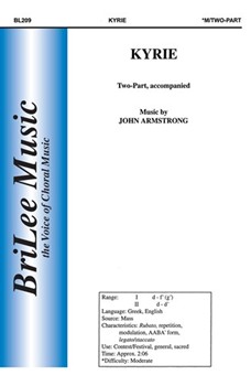 Kyrie by Armstrong John for 2-Part