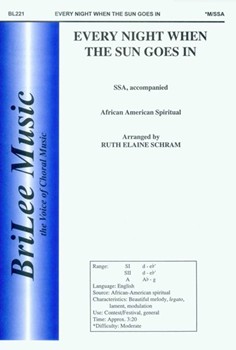 Every Night When The Sun Goes In by Spiritual - Schram Ruth Elaine - for SSA