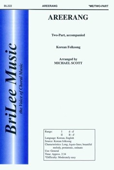 Areerang by Korean Folk Song - Scott - for 2-Part