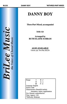 Danny Boy by - Schram Ruth Elaine - for 3-Part Mixed