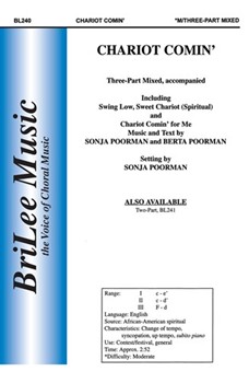 Chariot Comin' by Poorman Sonja and Berta - Poorman Sonja - for 3-Part Mixed