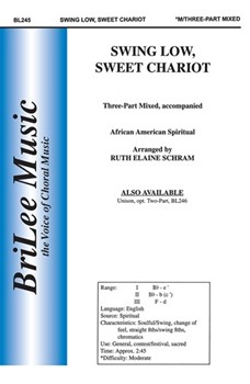 Swing Low Sweet Chariot by - Schram Ruth Elaine - for 3-Part Mixed