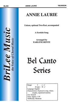 Annie Laurie by Scottish Song - Rentz Earlene - for Unison/2-Part