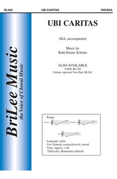Ubi Caritas by Schram Ruth Elaine - Schram Ruth Elaine - for SSA