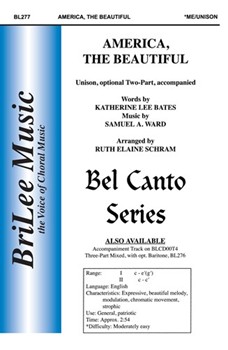 America The Beautiful by Ward Samuel A - Schram Ruth Elaine - for Unison/2-Part