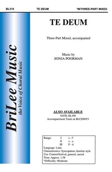 Te Deum by Poorman Sonja for 3-Part Mixed