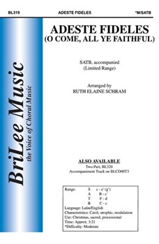 Adeste Fideles (O Come All Ye Faithful) by Schram Ruth Elaine - Schram Ruth Elaine - for SATB