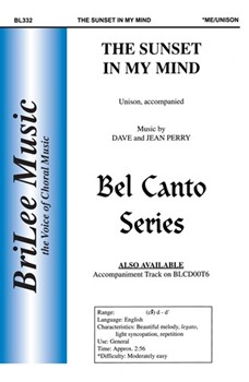 Sunset In My Mind by Perry Dave and Jean for Unison