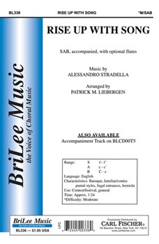 Rise Up With Song by Stradella Alessandro - Liebergen Patrick M - for SAB and Piano