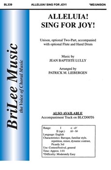 Alleluia Sing For Joy by Lully Jean - Liebergen Patrick M - for Unison/2-Part