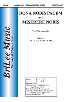 Dona Nobis Pacem/Miserere Nobis by Schram Ruth Elaine for 2-Part