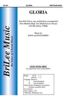 Gloria by Perry Dave and Jean for SATB (St-abssaattbb)