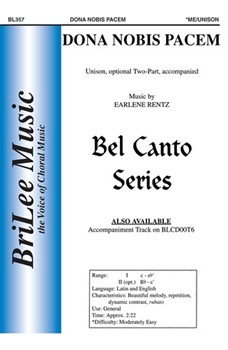 Dona Nobis Pacem by Rentz Earlene for Unison/2-Part