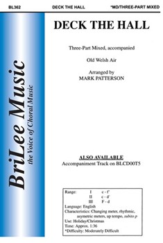 Deck The Hall by Patterson Mark - Patterson Mark - for 3-Part Mixed