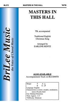 Masters In This Hall by Rentz Earlene - Rentz Earlene - for TB Sacred