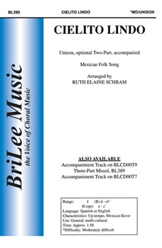 Cielito Lindo by Schram Ruth Elaine - Schram Ruth Elaine - for Unison/2-Part