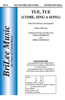 Tue Tue by Poorman Sonja and Berta - Poorman Berta and Son - for 3-Part Mixed