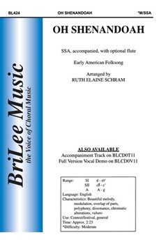 Oh Shenandoah by - Schram Ruth Elaine - for SSA (American Folk Song)