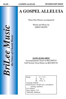 Gospel Alleluia by Gilpin Greg for 3-Part Mixed