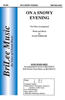 On A Snowy Evening by Wheeler Julie for 2-Part