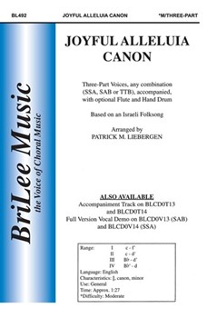 Joyful Alleluia Canon by Patrick Liebergen - Liebergen Patrick M - for 3-Part Mixed (3 Pt Any Comb.)