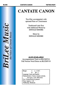 Cantate Canon by Moore Donald for 2-Part