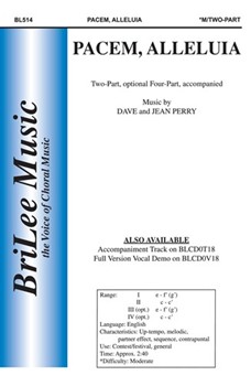 Pacem Alleluia by Perry Dave and Jean for 2-Part
