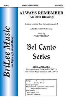 Always Remember by Wheeler Julie - Wheeler Julie - for Unison/2-Part