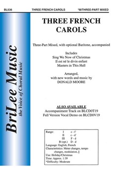 3 French Carols by Moore Donald Paul - Moore Donald - for 3-Part Mixed