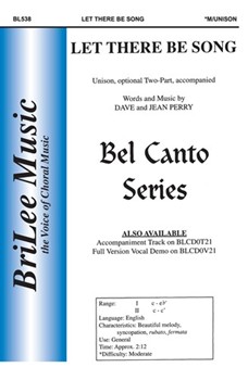 Let There Be Song by Perry Dave and Jean for Unison/2-Part