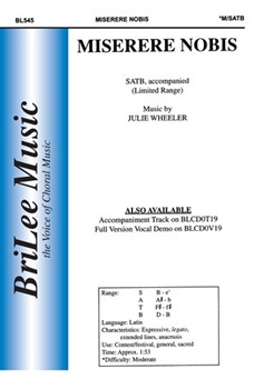 Miserere Nobis by Wheeler Julie for SATB