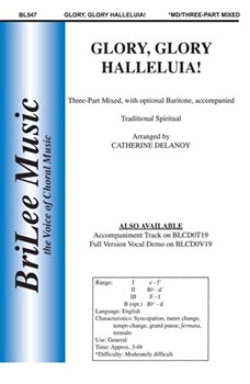 Glory Glory Halleluia by DeLanoy Catherine - DeLanoy Catherine - for 3-Part Mixed