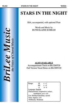 Stars In The Night by Schram Ruth Elaine - Schram Ruth Elaine - for SSA