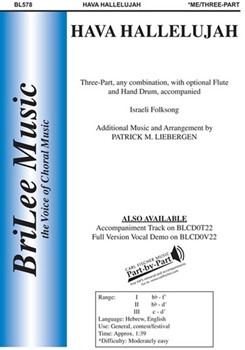 Hava Hallelujah by - Liebergen Patrick M - for 3-Part Mixed