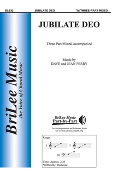 Jubilate Deo by Perry Dave and Jean for 3-Part Mixed