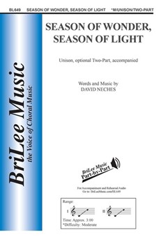 Season Of Wonder Season Of Light by Neches David for Unison/2-Part