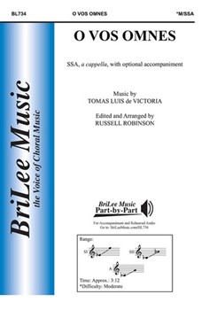O Vos Omnes by De Victoria Tomas L - Robinson Russell L - for SSA a cappella