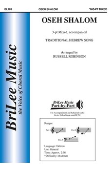 Oseh Shalom by - Robinson Russell L - for 3-Part Mixed