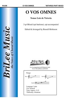 O Vos Omnes by - Robinson Russell L - for SAB