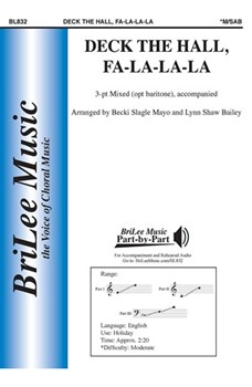 Deck the Hall Fa-la-la-la by - Bailey and Mayo - for 3-Part Mixed