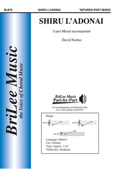 Shiru L'Adonai by Neches David - Neches David - for 3-Part Mixed